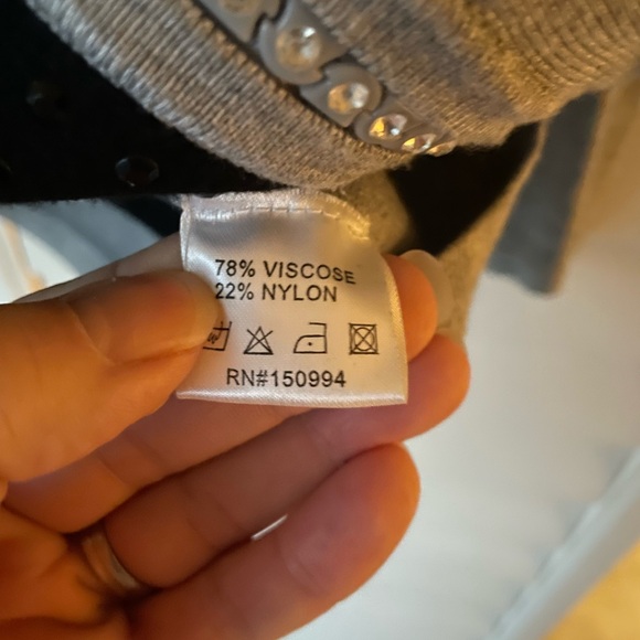 Fontana Zippered Cardigan, size L, crystal embellished - Picture 5 of 6